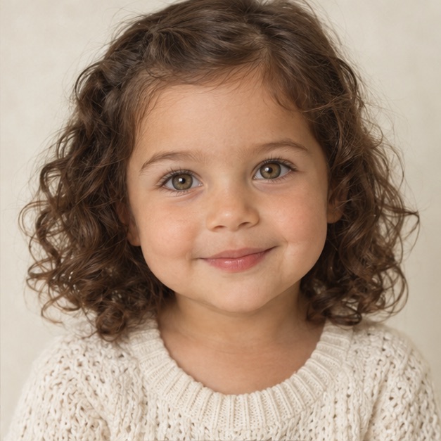 Example artistic portrait at age 3