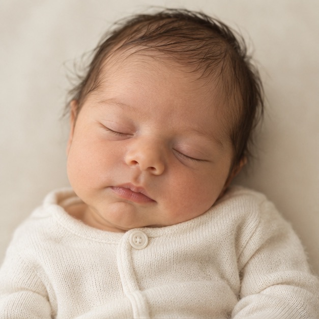 Example artistic newborn portrait